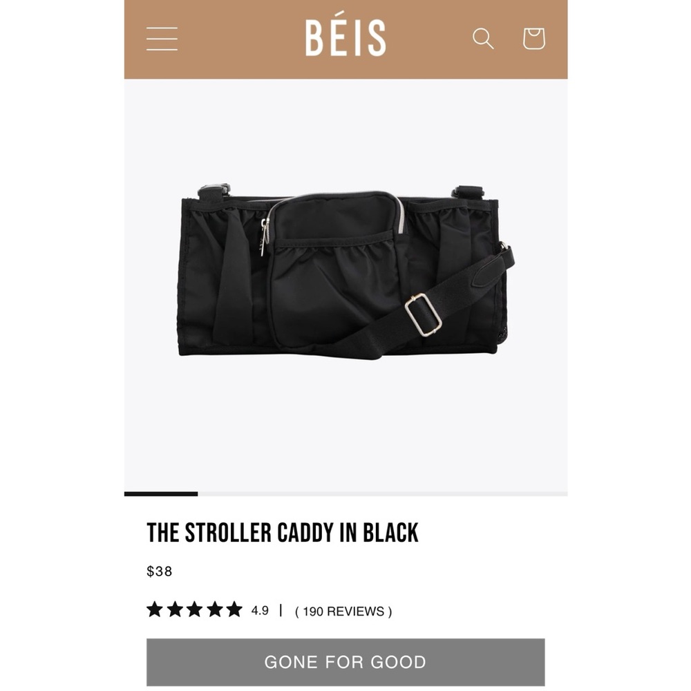 BÉIS Black Stroller Caddy